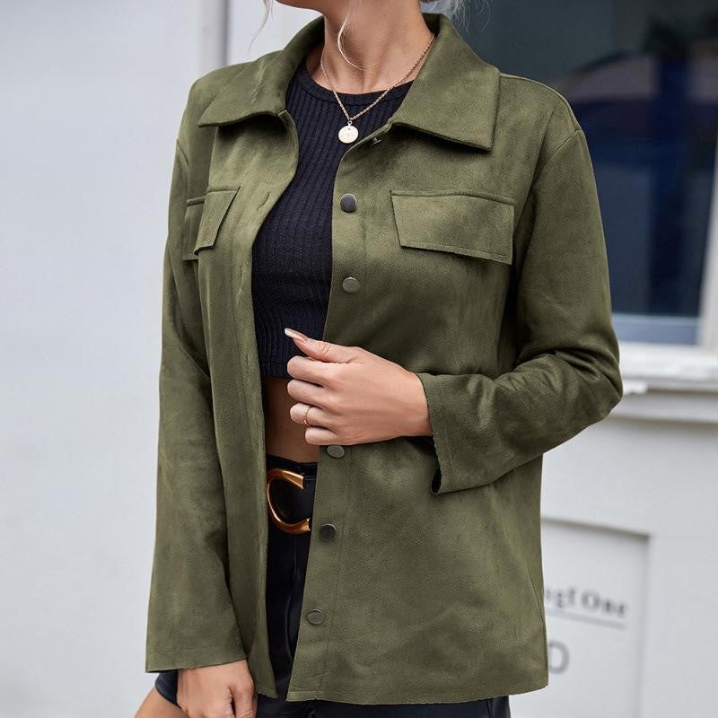 WW | Elegant Suede Button-Up Jacket