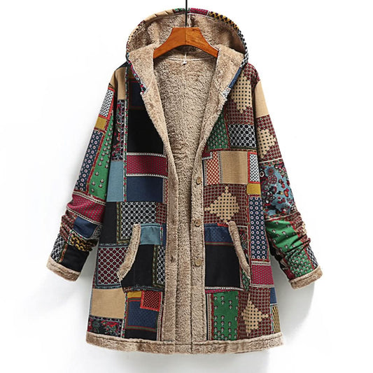 WW | elegante und warme Patchwork-Pulloverjacke aus Lammfell für Damen
