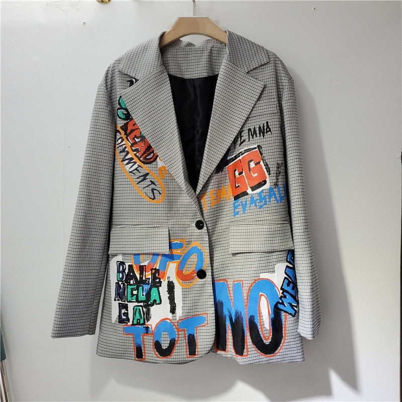 WW | Oversized-Blazer mit Druck