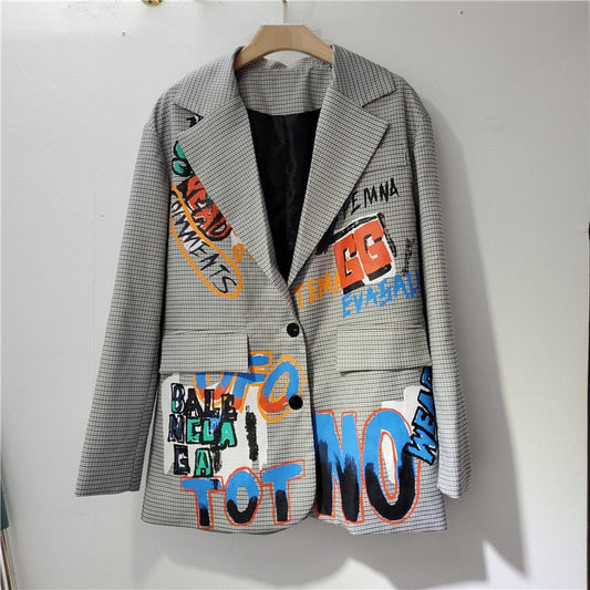 WW | Oversized-Blazer mit Druck
