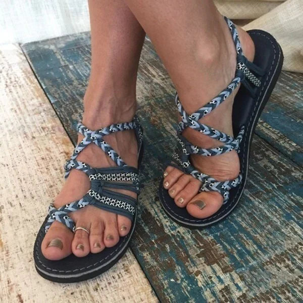 WW | Stilvolle Sandalen mit Gewebten Riemen