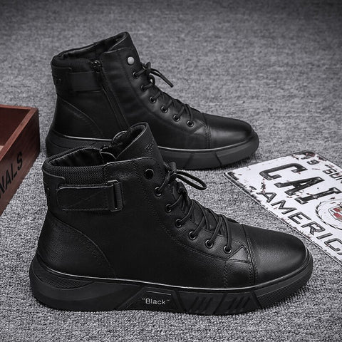 WW | Einzigartige schwarze Lederschuhe
