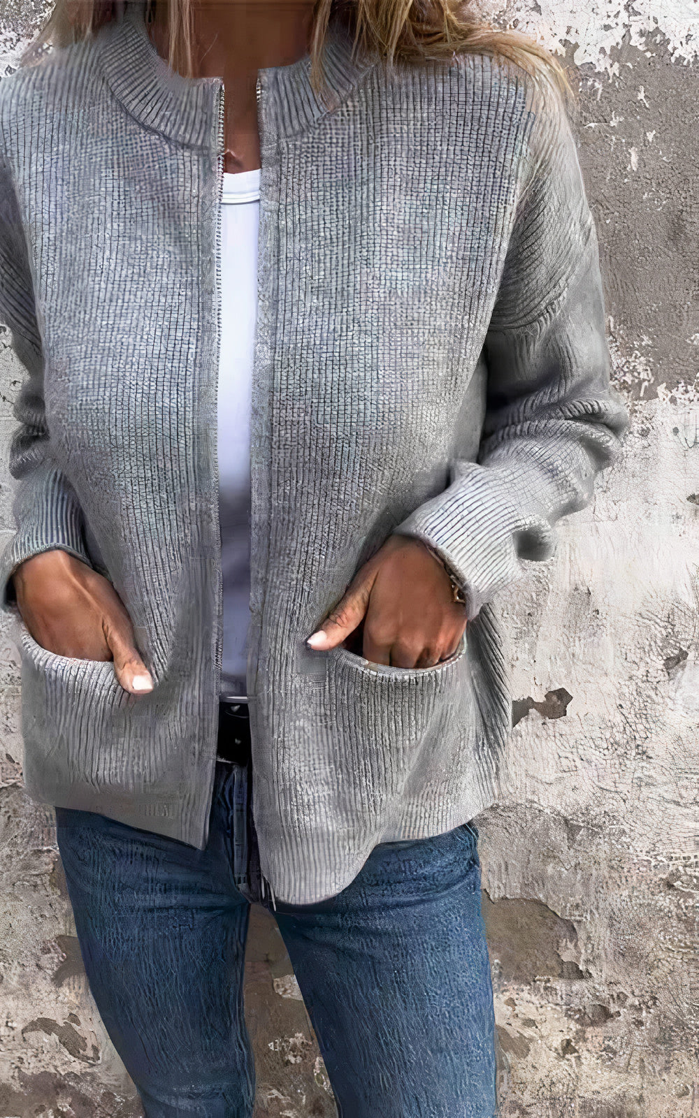 WW | Zip-Up Cardigan - Stylish Transitional Jacket for Everyday and Leisure