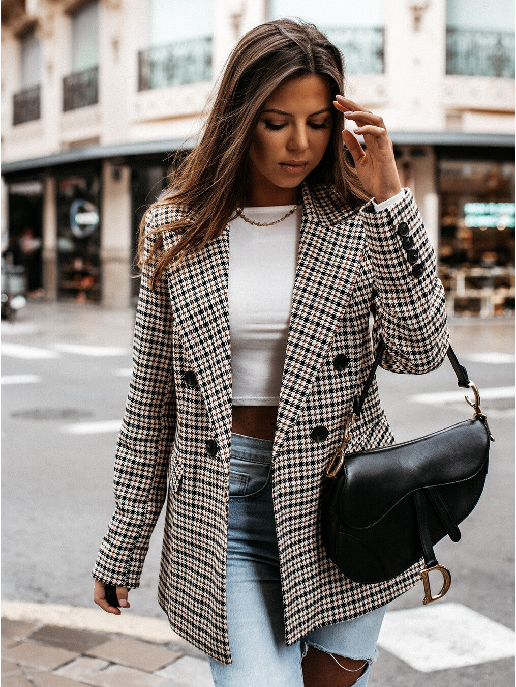 Checked Blazer