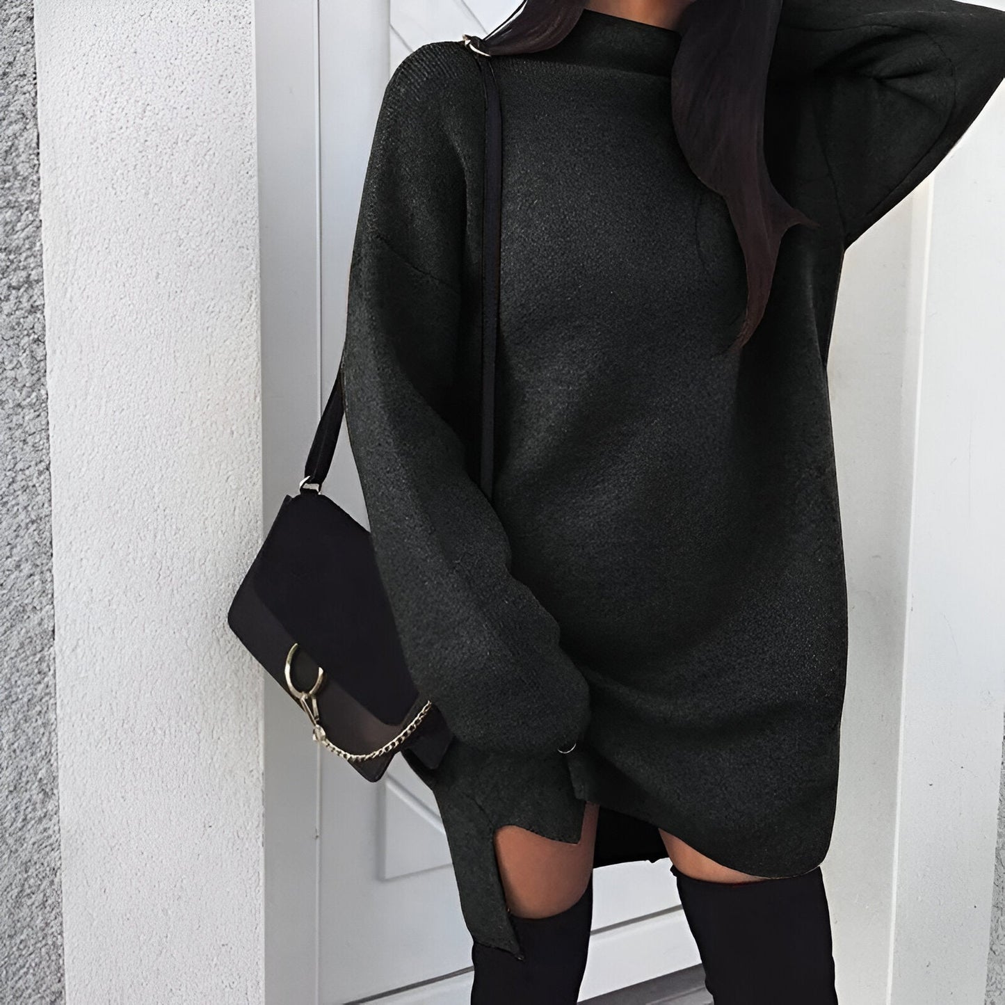 WW | 2024 Herbst Oversized Rollkragenkleid