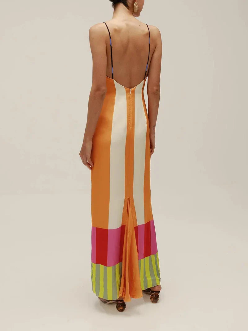 Paloma™ | Maxi Dress with Colorful Stripe Pattern
