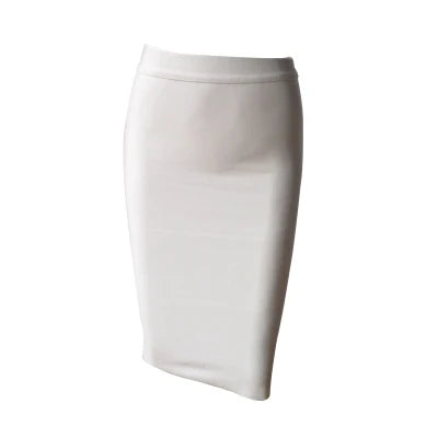 WW | Wholesale Women's Summer Fashion Sexy Black Blue Orange Red Beige Bandage Skirt Designer A-Line Pencil Skirt Faldas 60cm