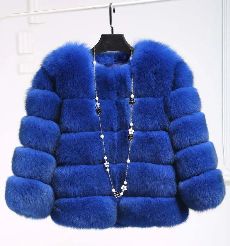 WW | Women's plush faux leather coat