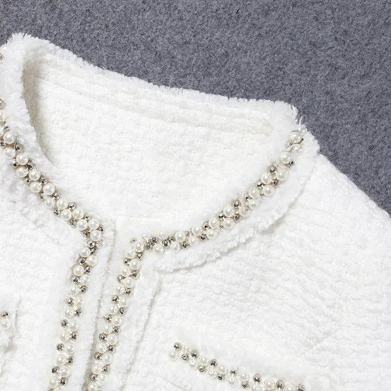 WW | White Tweed Jacket For Women