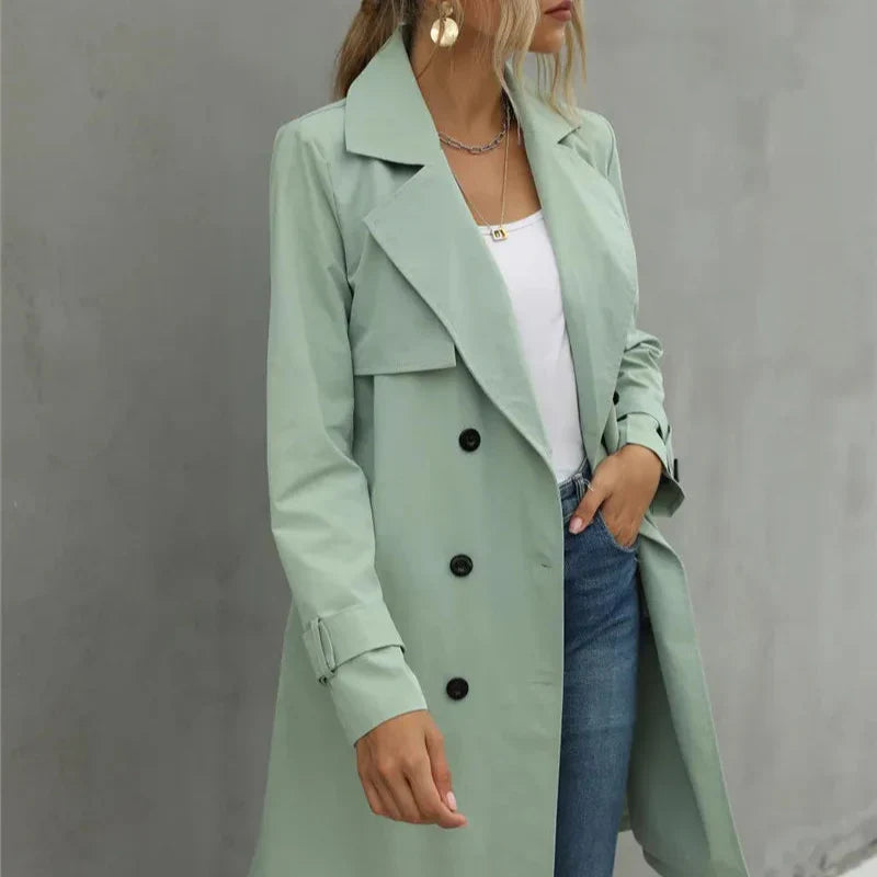 WW | Damen Trenchcoat Klassisch Zeitlos Stil