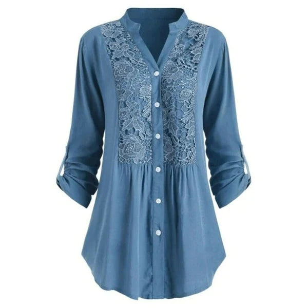 WW | Long puff-sleeved women's blouse