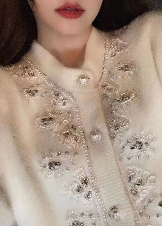 WW | White Button Nail Pearl Ma Hai Mao Jackets