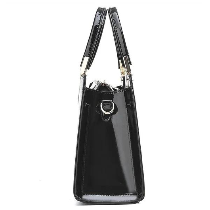 WW | Glänzende Tote Bag mit Krokodilmuster und langem Riemen