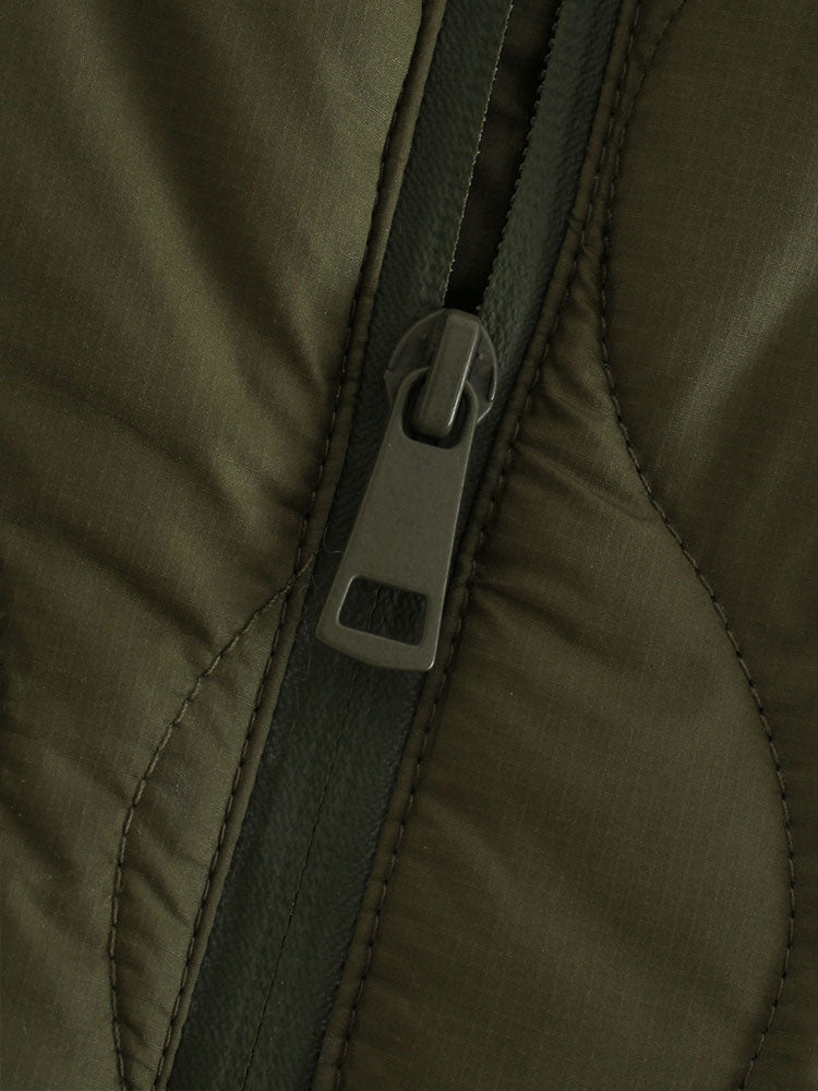 WW | Damen Wattierte Winterjacke mit Kurzen Ärmeln und Hohem Kragen