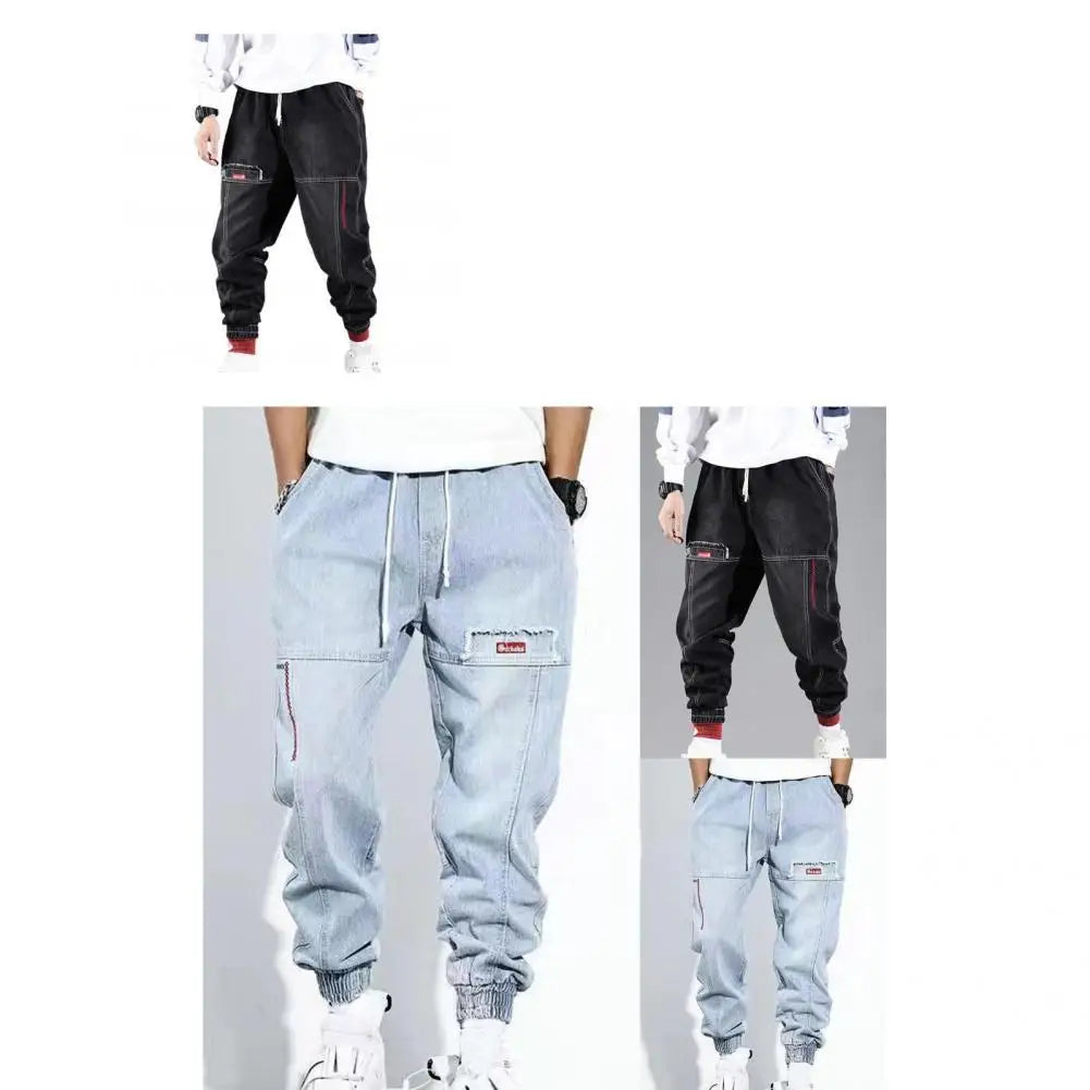 WW | Jeans Jogger - Comfortable Denim Sweatpants with Drawstring & Elastic Cuffs