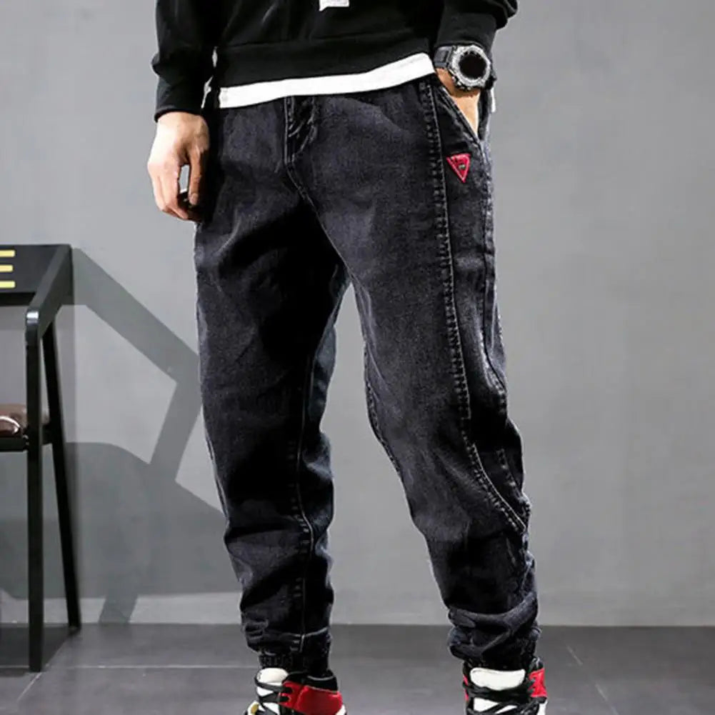 WW | Jeans Jogger - Comfortable Denim Sweatpants with Drawstring & Elastic Cuffs