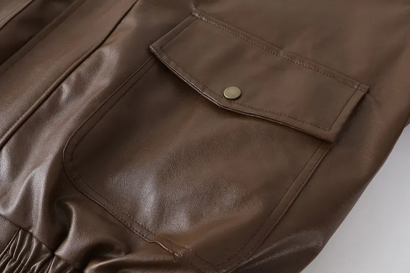 WW | Leather Coat Vintage & Stylish