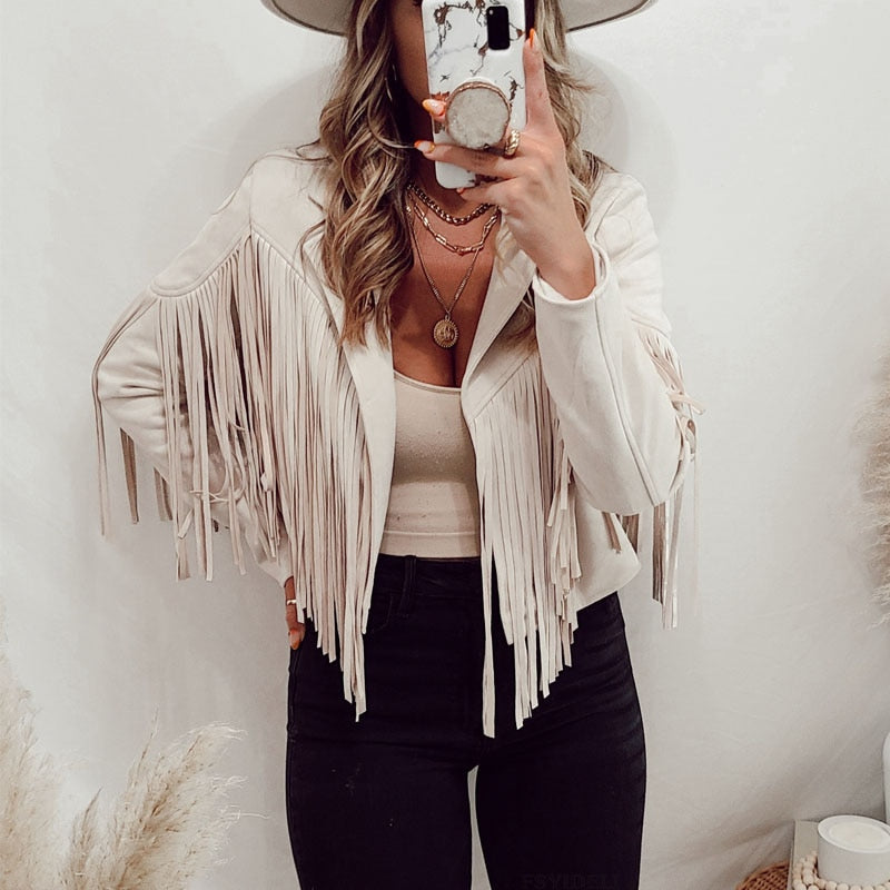WW | Suede jacket with fringe