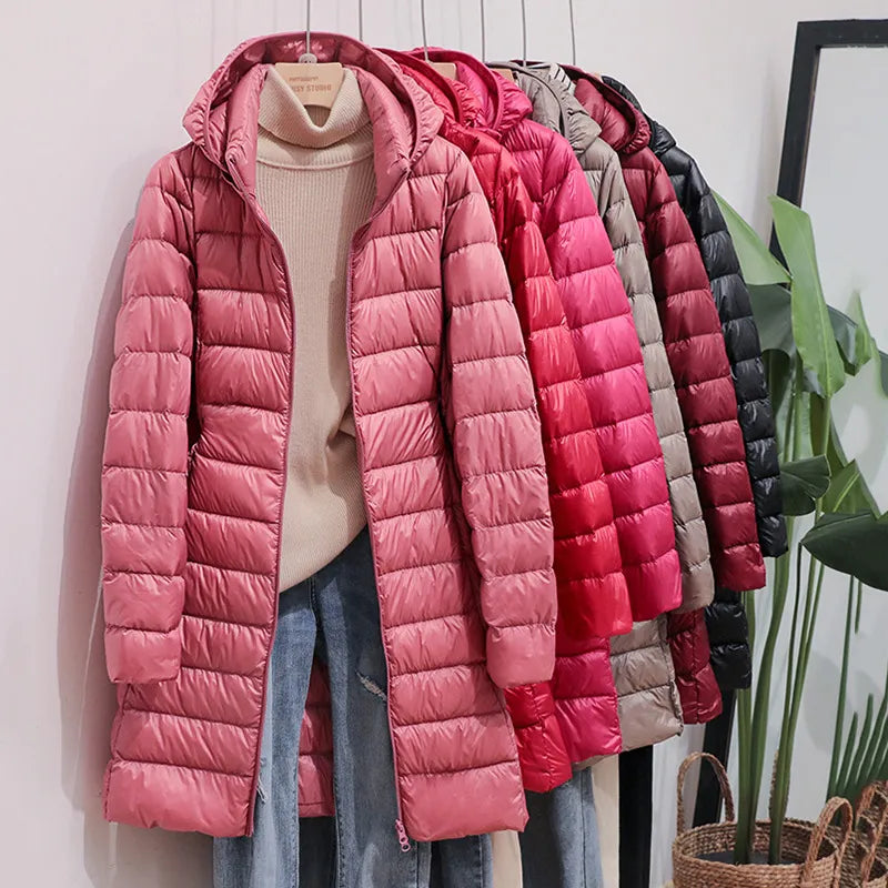 WW | Women's Black Down Jacket, warm and elegant for winter
