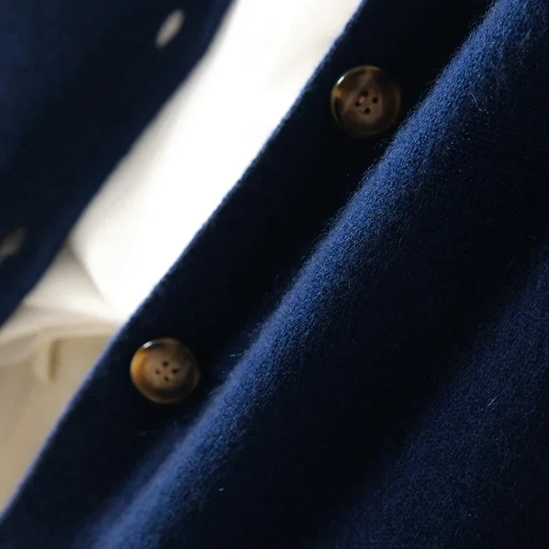 WW | Strickjacke mit Stehkragen und Knopfleiste - Eleganter Freizeitstil für Büro und Alltag