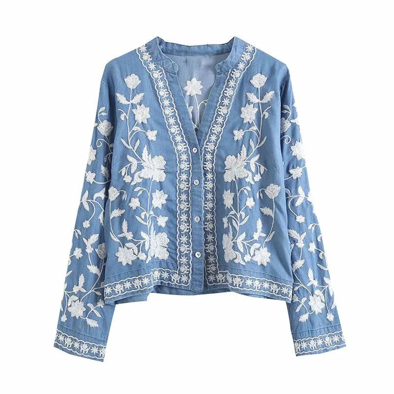 WW | Denim Bloom Cardigan