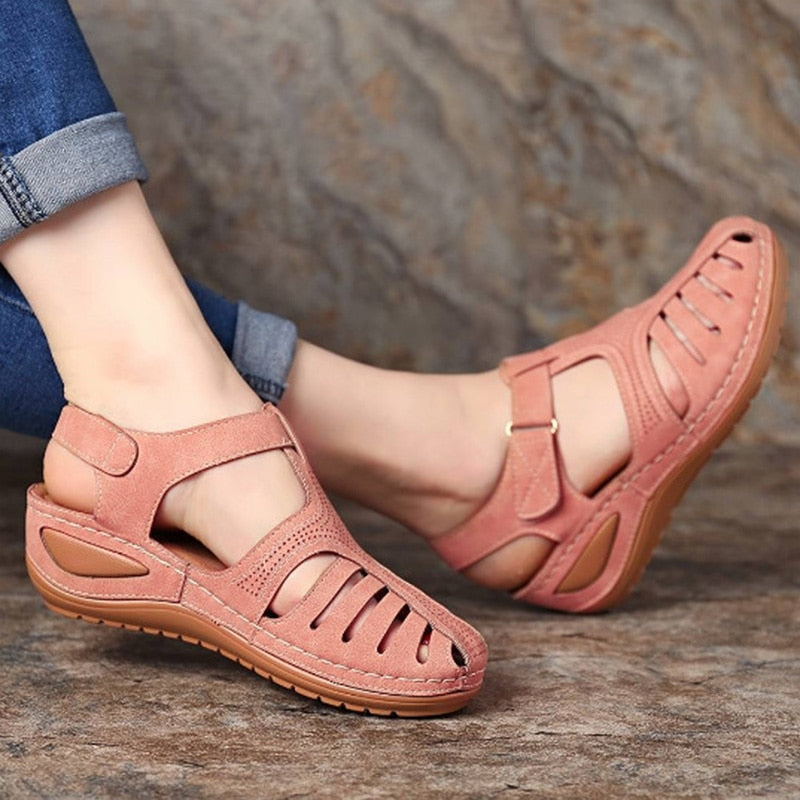WW | Geschlossen Damen Klettverschluss Sandalen Und Absatz