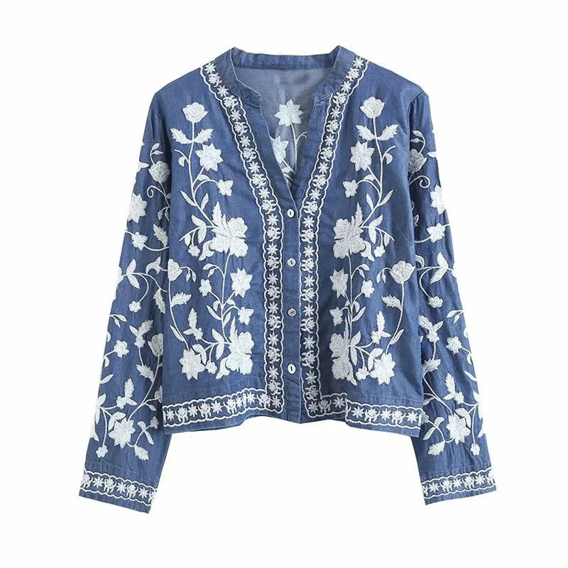 WW | Denim Bloom Cardigan