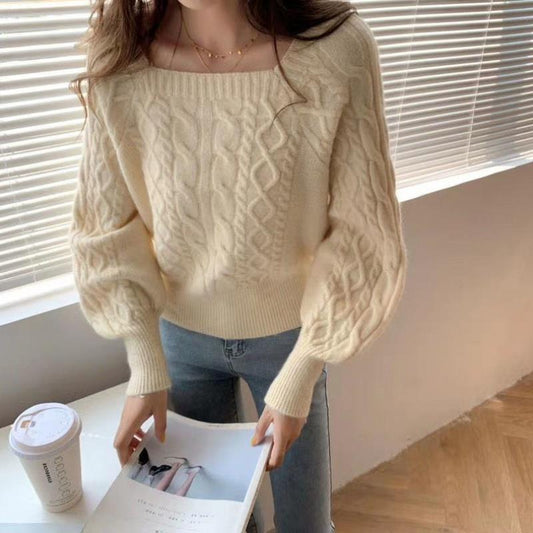W&W - Pullover mit quadratischem Kragen