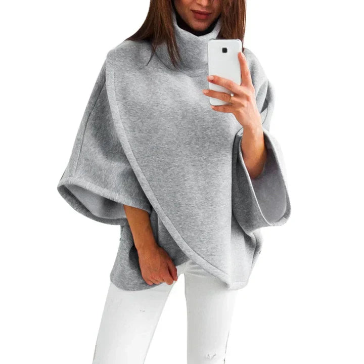 WW | Women's Turtleneck Poncho-Pullover