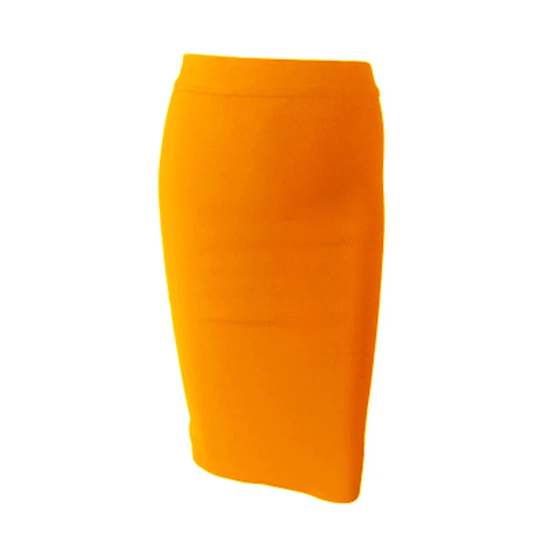 WW | Wholesale Women's Summer Fashion Sexy Black Blue Orange Red Beige Bandage Skirt Designer A-Line Pencil Skirt Faldas 60cm