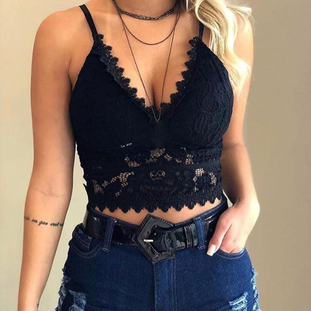 WW | Seductive Lace Bralette Crop Top