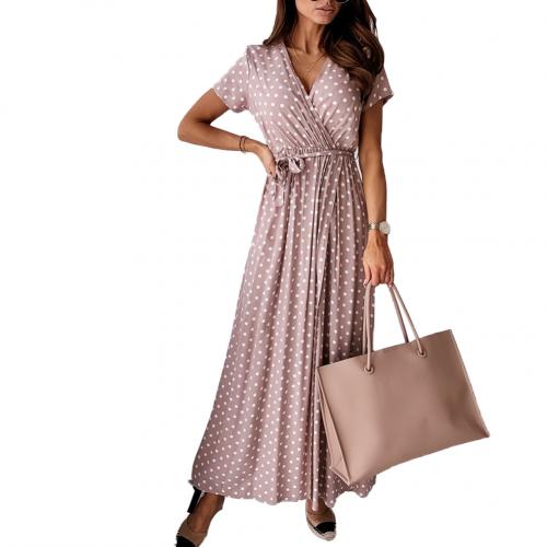 WW - Langes gepunktetes Kleid
