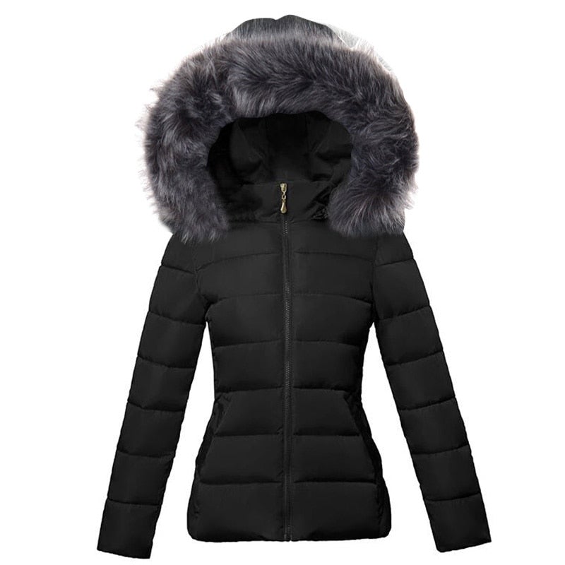 WW | Gesteppte Damen Winterjacke mit Fellbesatz