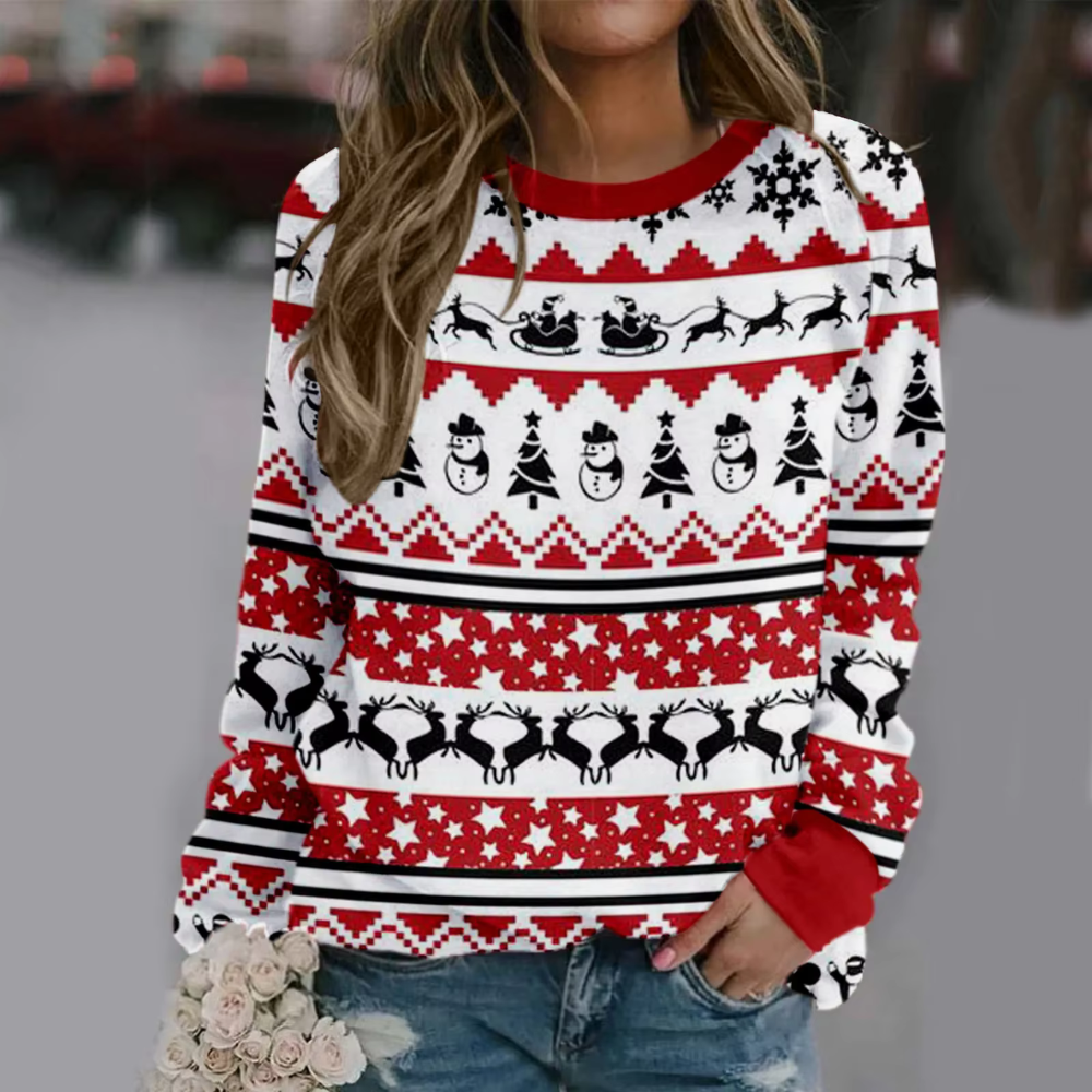 Oversized weihnachtlicher Pullover