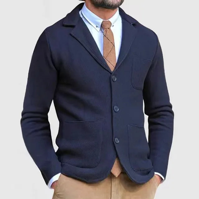 WW | Blazer Slim Fit Soft Stretch Knit Single-Breasted Classic Cut