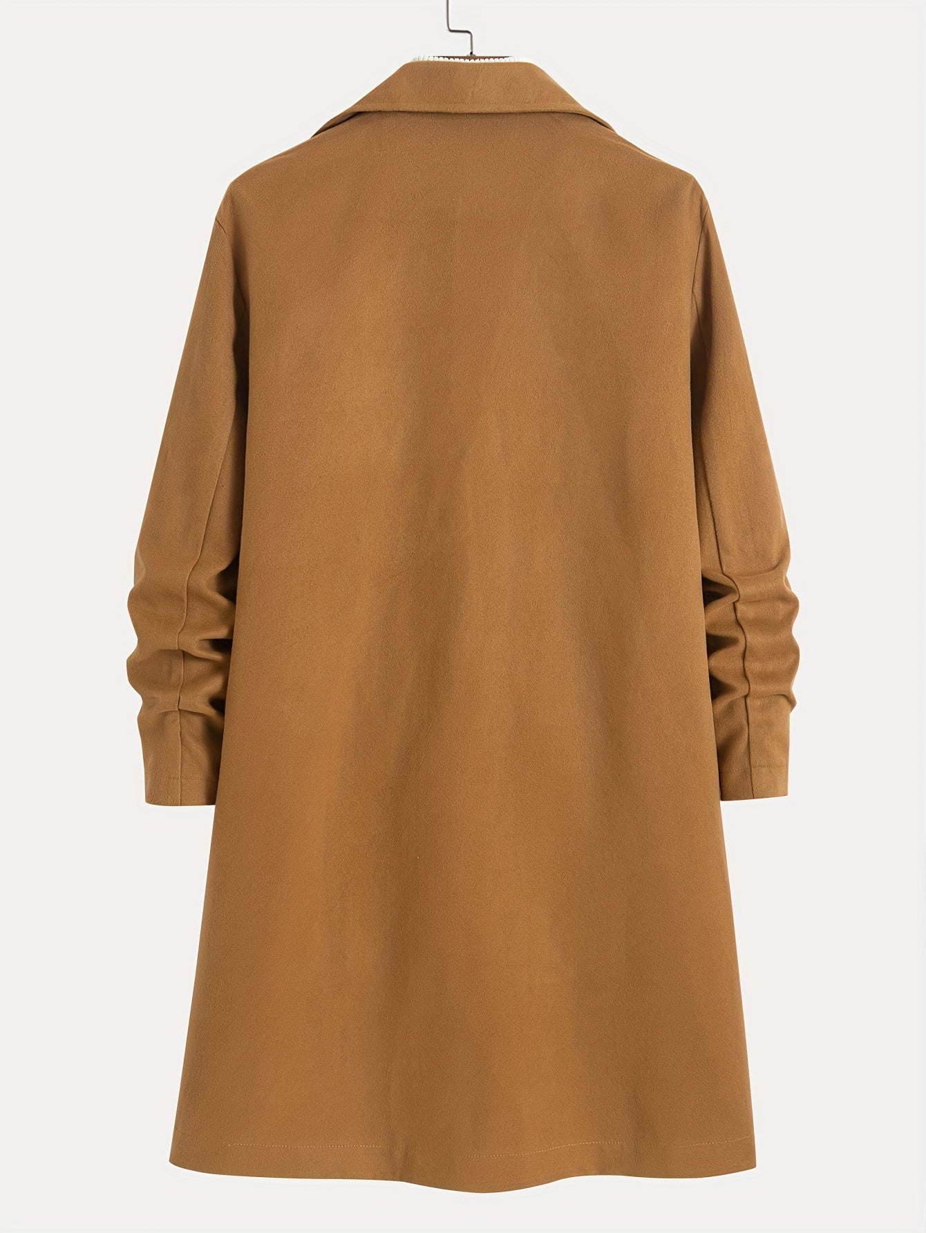 WW | Trench Coat Wool Blend Single-Breasted Wool Trench Coat