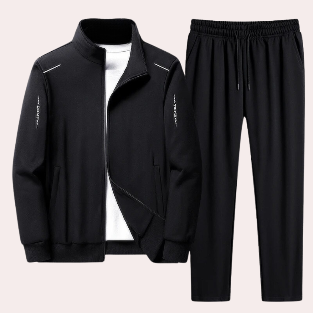 WW | Tracksuit Zipper Elastic Waistband Jogging Suit