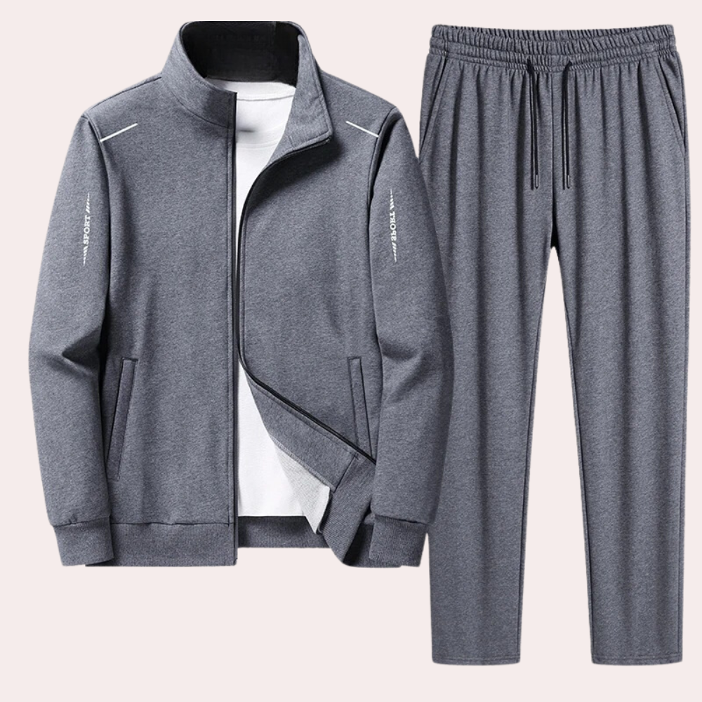 WW | Tracksuit Zipper Elastic Waistband Jogging Suit