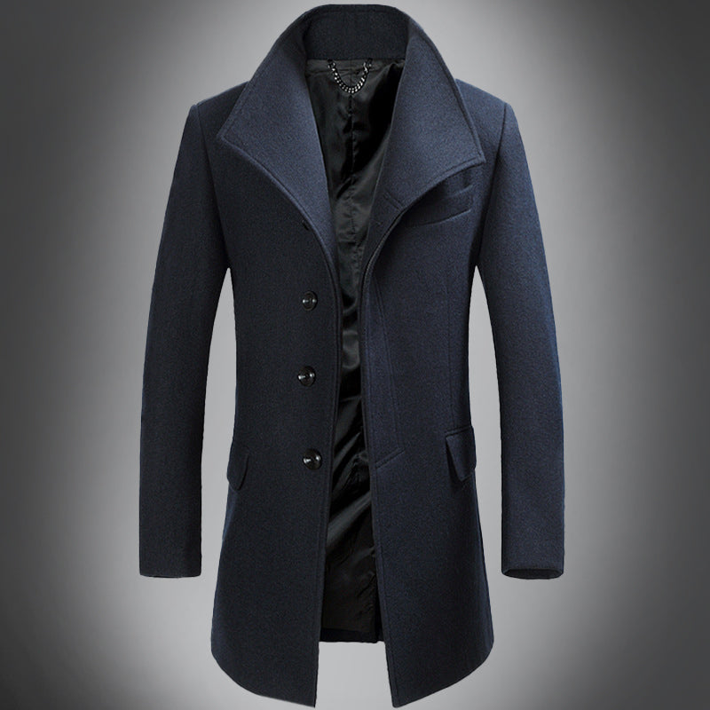 WW | Wol Mantel - Slim Fit Knopfverschluss mit Reverskragen