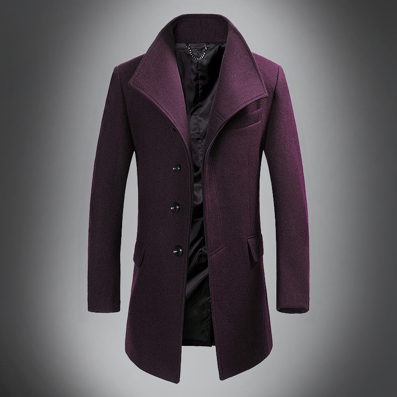WW | Wol Mantel - Slim Fit Knopfverschluss mit Reverskragen