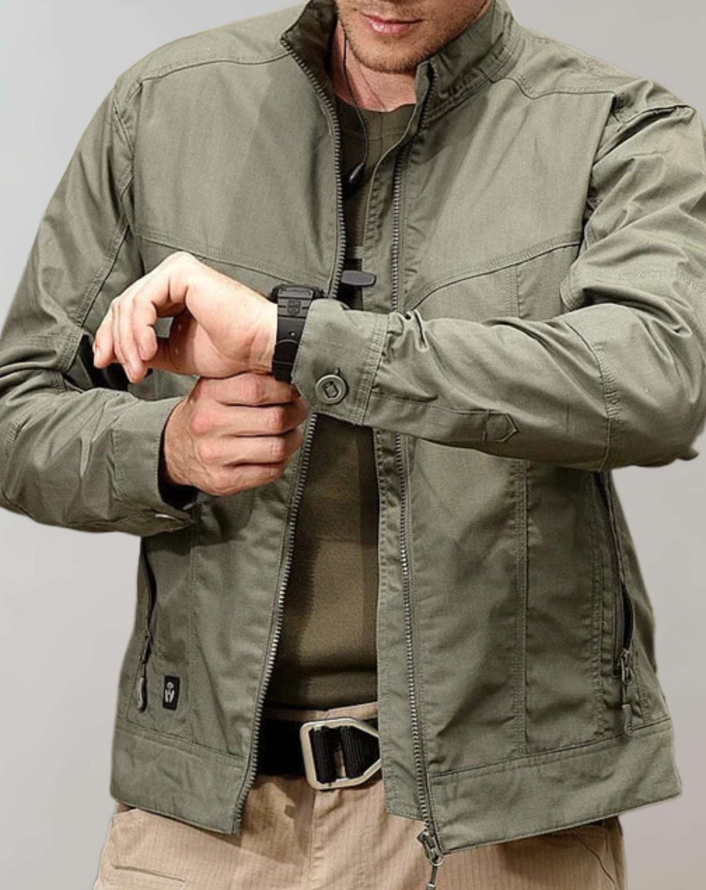 WW | Lightweight Green Summer Jacket with Zipper