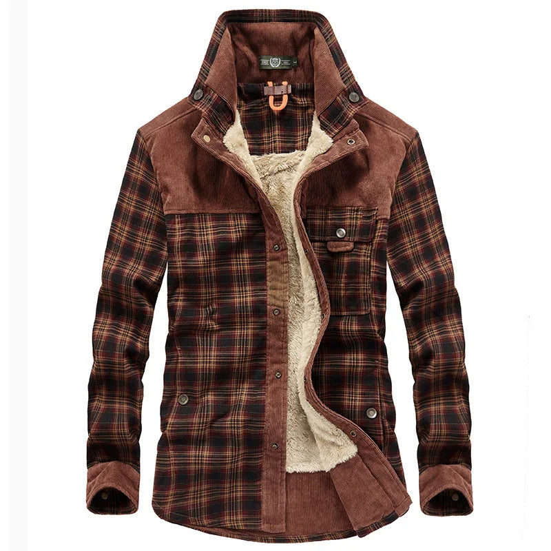 WW | Plaid Button Up Fleece Lined Jacket