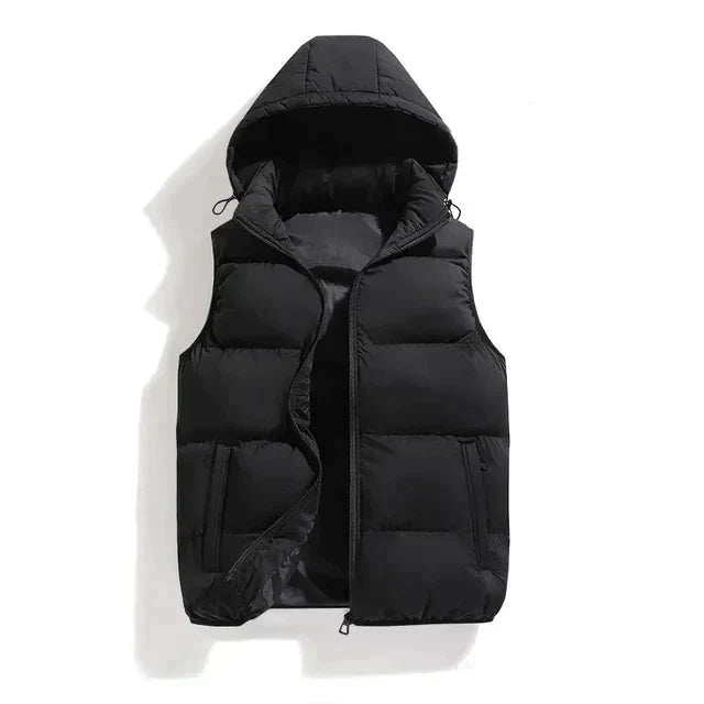 WW | Zip-Up Hooded Puffer Vest Bodywarmer