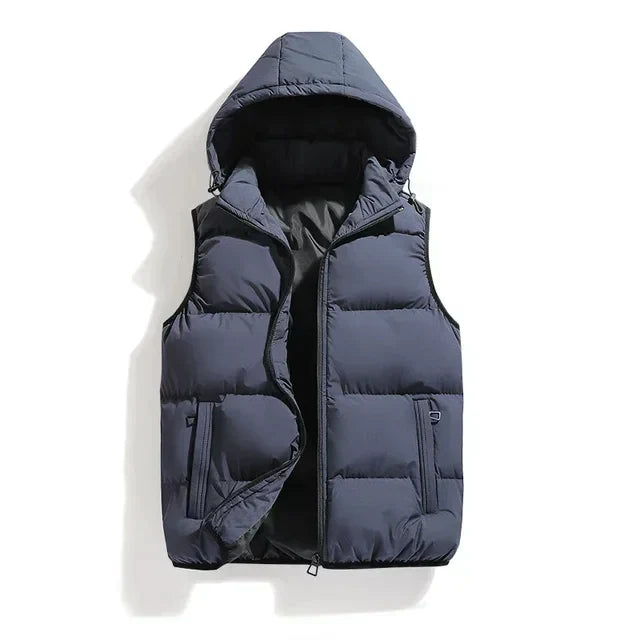 WW | Zip-Up Hooded Puffer Vest Bodywarmer