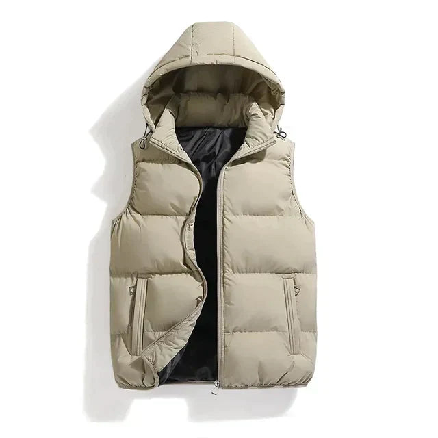 WW | Zip-Up Hooded Puffer Vest Bodywarmer