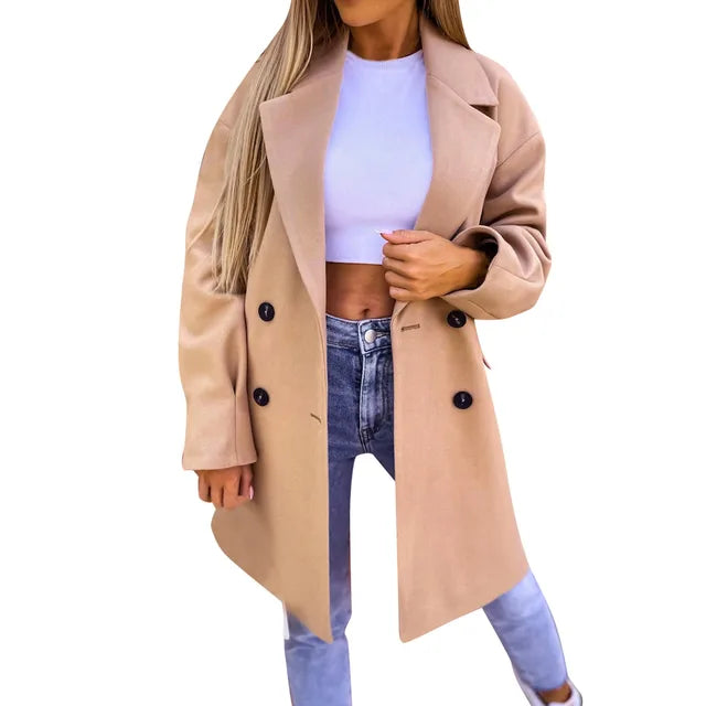 WW | Stylish Mid-Length Trench Coat