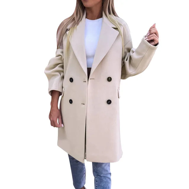 WW | Stylish Mid-Length Trench Coat