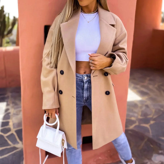 WW | Stylish Mid-Length Trench Coat