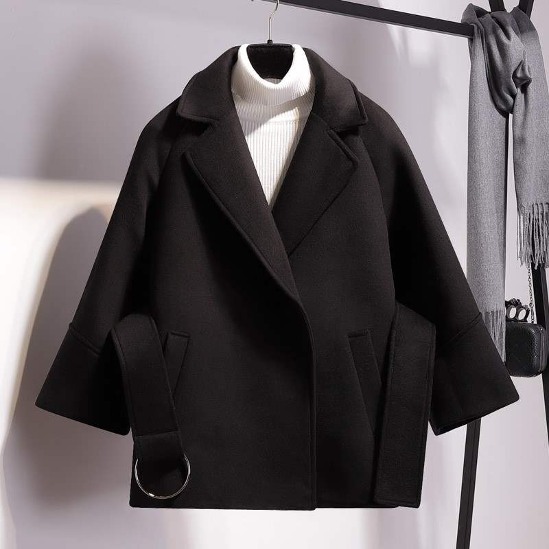 WW | Short Women's Coat with Wide Belt