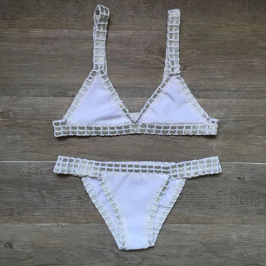 WW | Sexy Bikinis Summer Women's Swimsuit Hand-Crocheted Bikini Set Swimwear Beach Swimsuit Biquini Woman Monokini